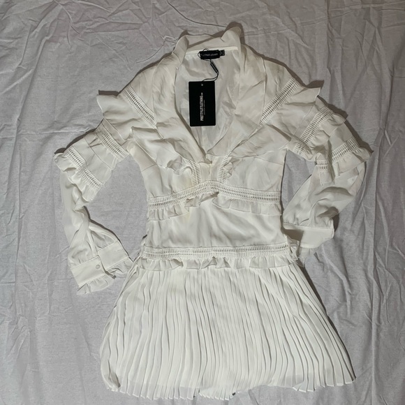 PrettyLittleThing Dresses & Skirts - Women white long sleeve dress